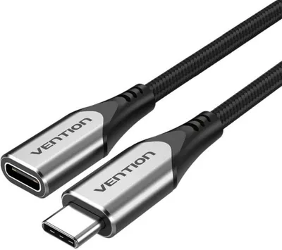 Image de Câble d'extension gris 1m USB-C mâle vers USB-C femelle USB 3.1 60W
