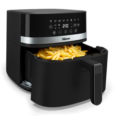 Produktbild von Tristar Digital Heißluftfritteuse, 8L, 2000W, 7 Programme, Warmhaltefunktion, Schüttelerinnerung, PFAS-Frei