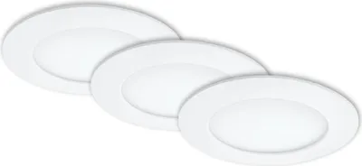 Immagine prodotto di Lampada da incasso a LED, set da 3, 4000K Ø12cm 8W IP44 plastica bianca Briloner