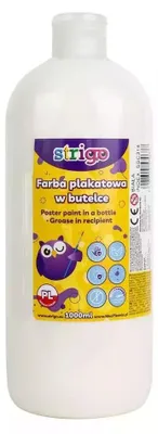 Produktbild von Plakatfarbe in einer Flasche 1000ml weiß STRIGO