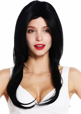 Produktbild von WIG ME UP Perücke lang gewellt Schwarz VK-37-1