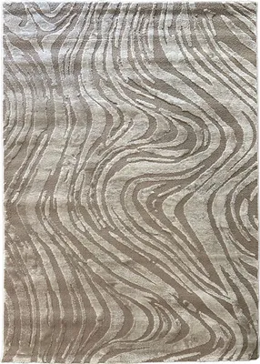 Produktbild von Teppich Wohnzimmer teppich Schlafzimmer 3D Effekt modern Weich kurzflor Wellenmuster Qualitativ, Farbe:Taupe, Maße:80x150 cm