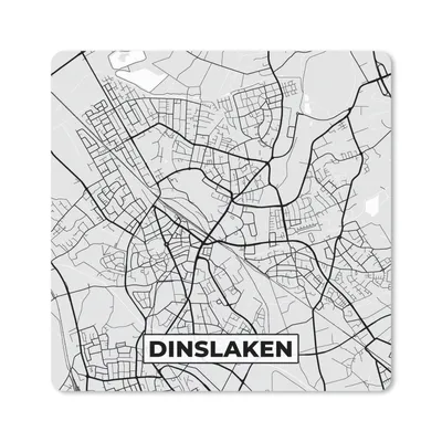 Produktbild von MuchoWow® Mauspad Mousepad Stadtplan - Deutschland - Karte - Dinslaken 20x20 cm - Mousepads - Maus Mat - Pad - Mausunterlage - Desk Mat - Bureauartikeln