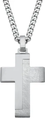 Produktbild von s.Oliver 2024253 Herren Collier Kreuz Edelstahl Silber 50 cm