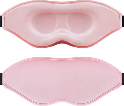 Produktbild von INF Schlafmaske, 3D-konturierte Augenmaske zum Schlafen mit Ohrstöpseln Rosa