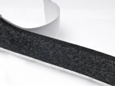 Obrázek produktu pro Suchý zip samolepící 20mm černý, metráž, smyčky / 1 m