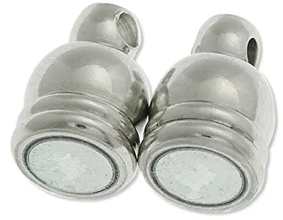 M386 3 magnetische Verschlüsse 22 mm antik-silber ovales Messing
