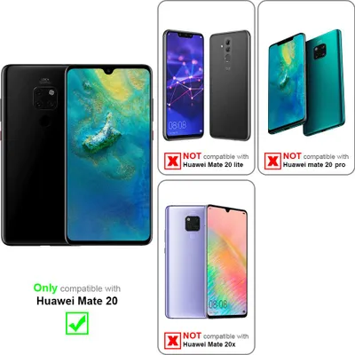 Produktbild von Cadorabo Schutzhülle für Huawei MATE 20 Hülle in Weiß Handyhülle TPU Silikon Kameraschutz Etui Case