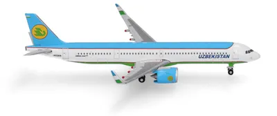Airbus A321neo Modellflugzeug Uzbekistan Airways 1:500