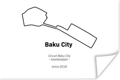 Produktbild von MuchoWow® Poster Formel 1 - Baku - Rennstrecke 120x80 cm - Bilder