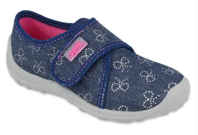 Produktbild von Mädchen Hausschuhe Befado 560x148 Blau, Klettverschuss