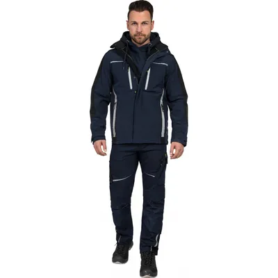 Produktbild von Leibwächter Sommer-Softshelljacke Herren FLEXS Gr. S marine/schwarz