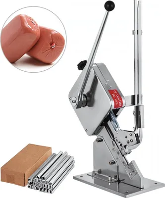 Immagine prodotto di Insaccatrice e sigillatrice di salsicce - Pratica pinza per budelli di salsicce - Include 8000 clip U506 - Acciaio inossidabile - Macchina per salsicce professionale - Design da tavolo