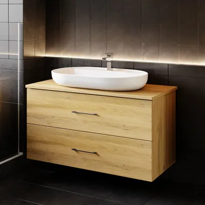 Produktbild von Waschtisch-Set Verona Waschbeckenunterschrank 100 cm Konsolenwaschtisch Badmöbel
