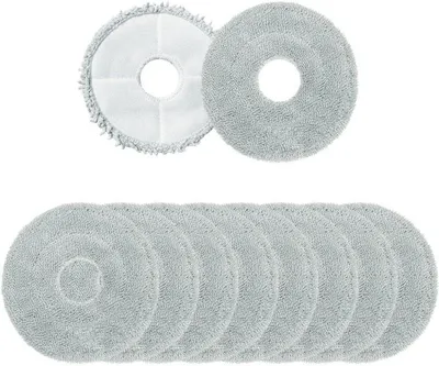 Image de Lingettes de nettoyage - Lingettes en microfibre - Nettoyage des sols - Nettoyage sans traces - Lot de 4 - Gris