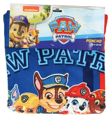 Produktbild von Poncho Paw Patrol Handtuch 55x110cm für Kinder Paw Patrol