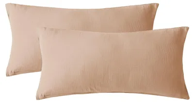 Produktbild von Musselin-Kissenbezug, 40 x 80 cm, Baumwolle, aprikosenbraun