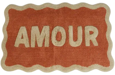 Zdjęcie produktu dla Dywan Badteppich Amour - bawełna - kolor terakota - 50 x 80 cm