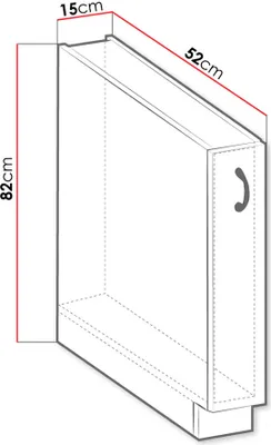 Immagine prodotto di Mobile cucina estraibile inferiore 15 cm FRYZIA - bianco