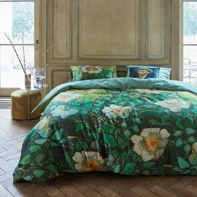Produktbild von Beddinghouse x Van Gogh Museum Wild Roses Green 155x220+80x80cm