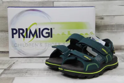 Produktbild von Primigi Jungen Sandale dunkelgrün mit drei Klettverschlüssen 30