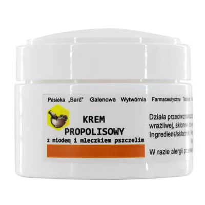 Zdjęcie produktu dla Krem propolisowy z miodem i mleczkiem pszczelim 50ml