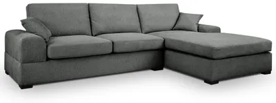 Produktbild von Sofa "Novana" in grau Strukturstoff Ecksofa 5-Sitzer 308 x 186 cm