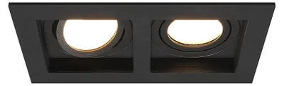 Image de HOFTRONIC - Spot LED encastrable double 8W 4000K IP20 Noir