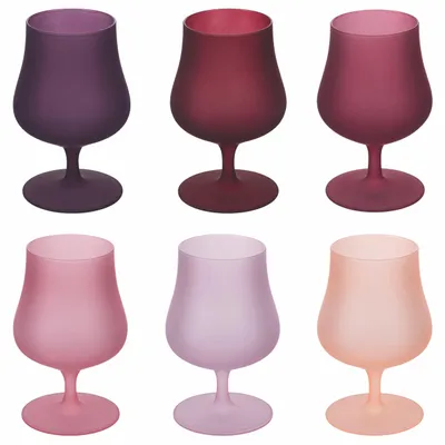 6 Likörgläser 260 ml, Frosted Glas, Provence-Stil