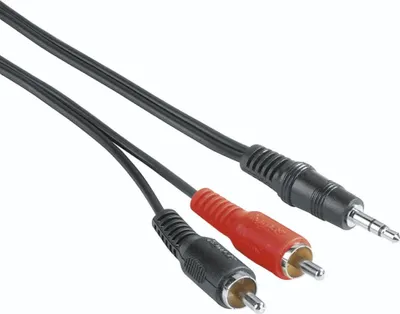 Produktbild von Audio-Kabel, 3,5-mm-Klinken-Stecker - 2 Cinch-Stecker, 2 m (00205106)
