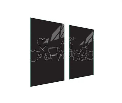 Immagine prodotto di Piastre copri fornelli 2 pezzi 75x52 Vetroceramica copri piano cottura vetro tagliere cucina nero