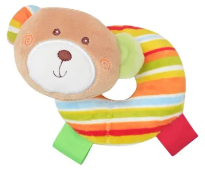 Immagine prodotto di Lorelli sonagli per bambini, peluche da afferrare, colori vivaci, dalla nascita beige