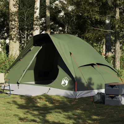 Produktbild von "im Angebot" Kuppel-Campingzelt 4 Personen Olivgrün Wasserdicht - Campingzelte CC17839