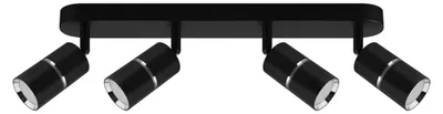 Immagine prodotto di Plafoniera GU10 a 4 luci in alluminio nero/cromo