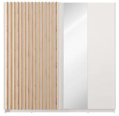Produktbild von Masseno Schiebetürenschrank MAREN 200,2/198,5/55,4cm 2-türig mit Spiegel Weiß