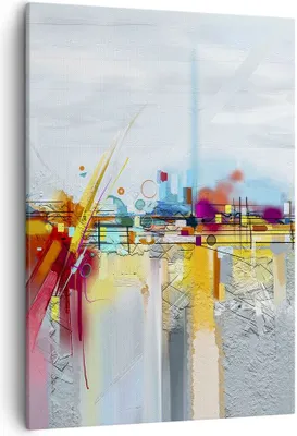 Produktbild von Bild auf Leinwand - Leinwandbild - Einteilig - Abstraktion modern - 50x70cm - Wand Bild - Wanddeko - Wandbilder - Leinwanddruck - Wanddekoration - Leinwand bilder - Wandbild - PA50x70-4028