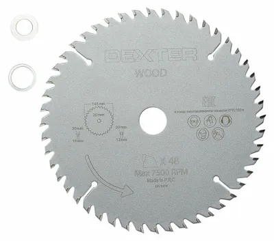Produktbild von Dexter T48 Holz-Sägeblatt 165x20 mm