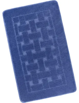 Zdjęcie produktu dla Dywanik łazienkowy 60x100cm Prostokąty niebieski