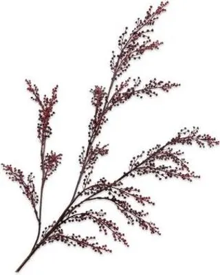 Productafbeelding van Silk-ka Kunstbloem - Zijden bloem - Kunsttak - Tak met bessen, Bordeaux, 89 cm