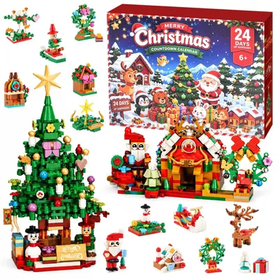 Produktbild von Adventskalender 2026 24 Tag Mini-Bausteine Countdown Weihnachtskalender