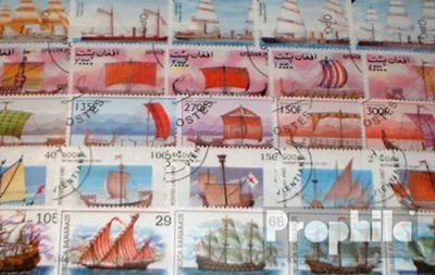 Produktbild von Briefmarken Motive 100 verschiedene Segelschiffe Marken