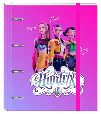 Obrázek produktu pro Složka s kroužky (4 kroužky) s motivem "Demon Hunters" (K-pop)
