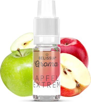 Produktbild von Belissia Lebensmittelaroma Apfel-Extrem - 10ml Hochdosiertes Aroma - Kalorienfrei, Vegan - Für Speisen, Getränke, Shake, Quark, Nebelmaschine uvm.