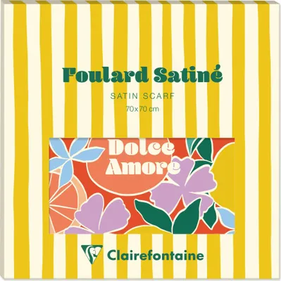 Produktbild von Clairefontaine 4x Dolce Amore, Satinschal 70 x 70 cm 116288C