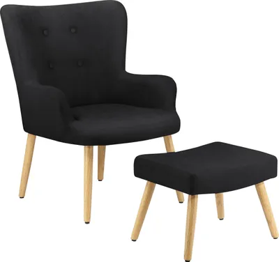 Produktbild von Cora | Sessel Schwarz MiÂcrofiber