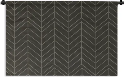 Produktbild von MuchoWow® Wandteppich Wandbehang Muster - Grau - Luxus 60x40 cm Tapisserie Dekoration Wandtuch - Wanddekorationen