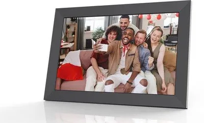 Image de Nouveau cadre photo numérique intelligent noir haute résolution, 10,1 pouces