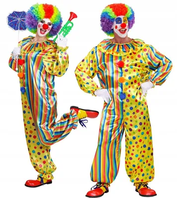 Imagen del producto de Traje de payaso Widmann, colorido, ideal para disfraces de carnaval