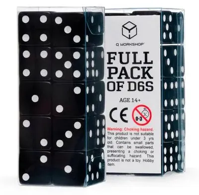 Image de Q Workshop Jeu de dés Full Pack D6 Noir (20)