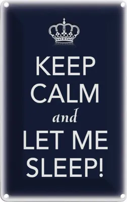 Produktbild von vianmo Blechschild 18x12 cm Keep Calm and let me sleep Yoga